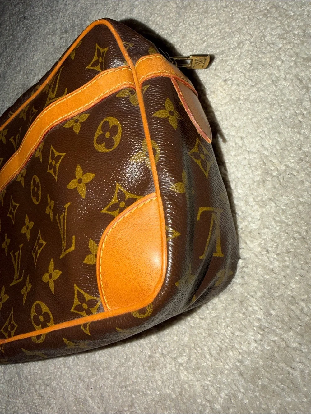 Louis Vuitton Brown Monogram Canvas Toiletry Pouch with Tan Trim